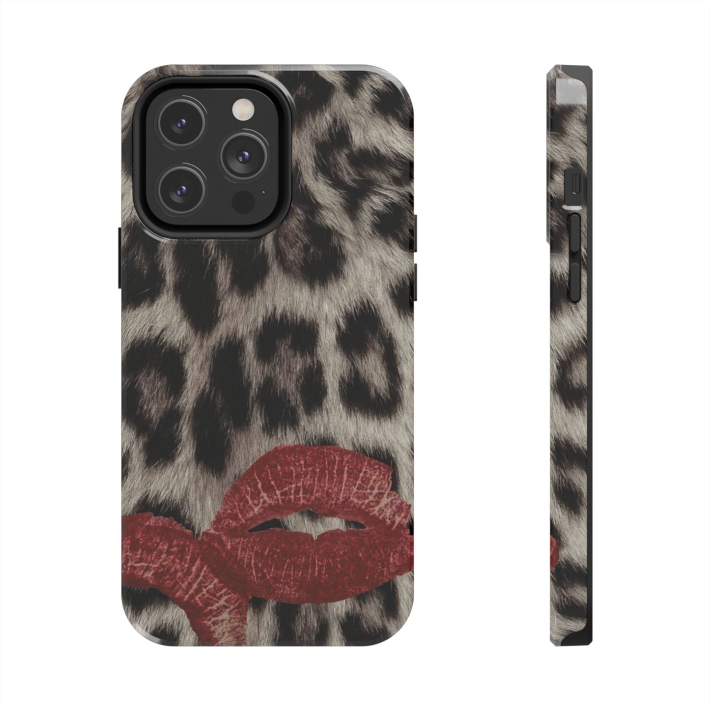 Wild Kiss Leopard Print Phone Case - Tough, Stylish Protection for Trendsetters