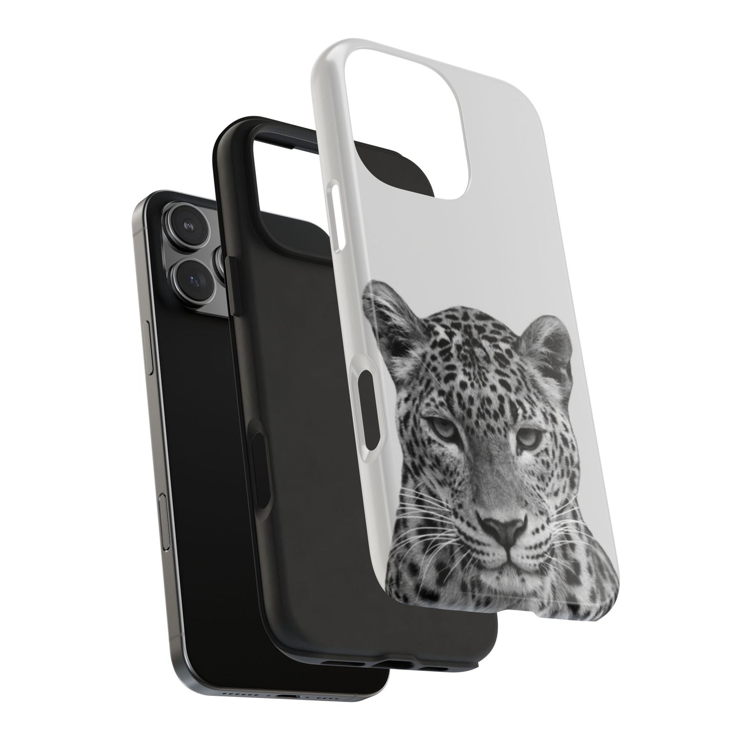 Stylish Tough Phone Case with Majestic Leopard Design