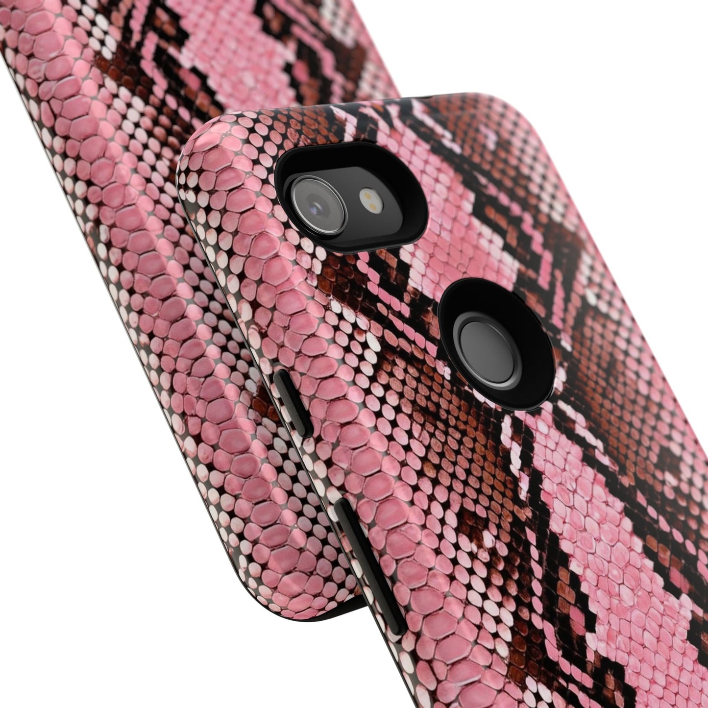 Pink Snake Skin Tough Phone Case — Protective Stylish iPhone Cover