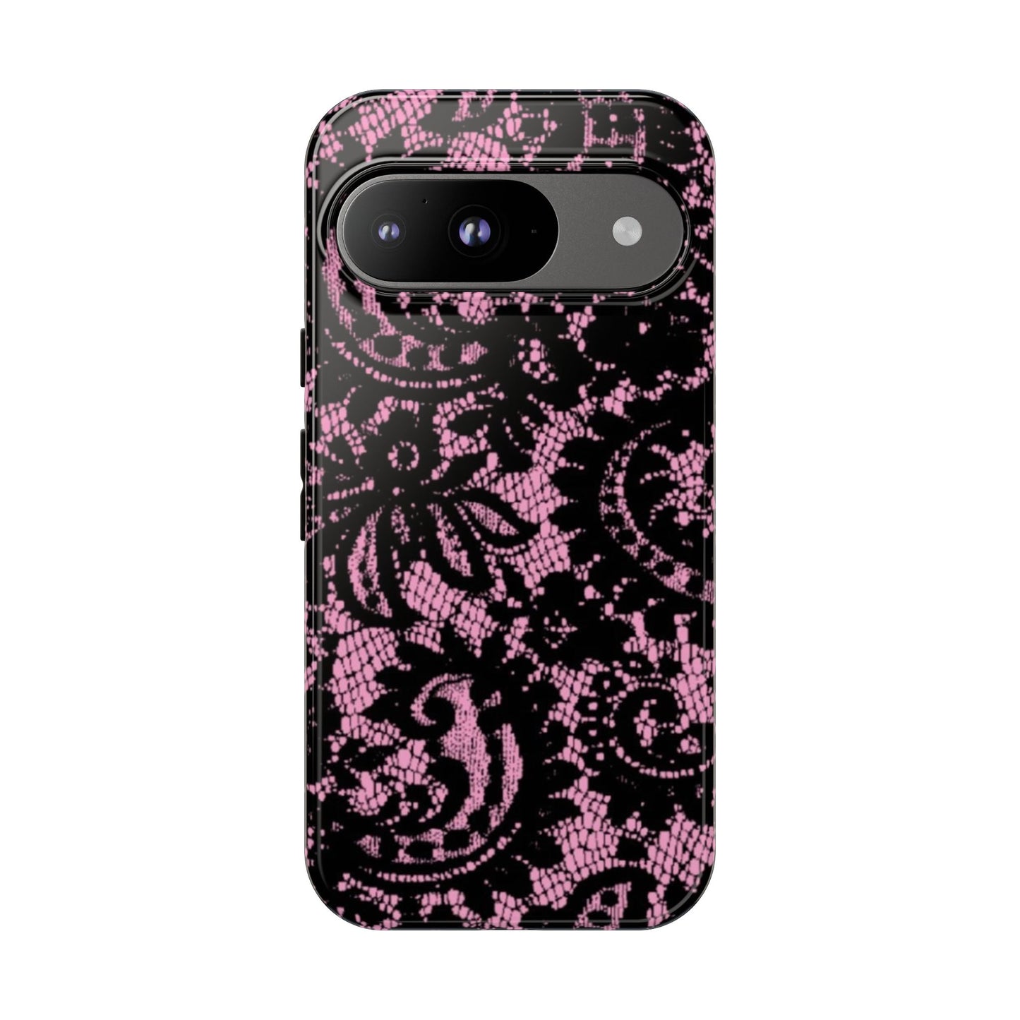 Phone Case — Pink Lace Floral Tough Protective Case