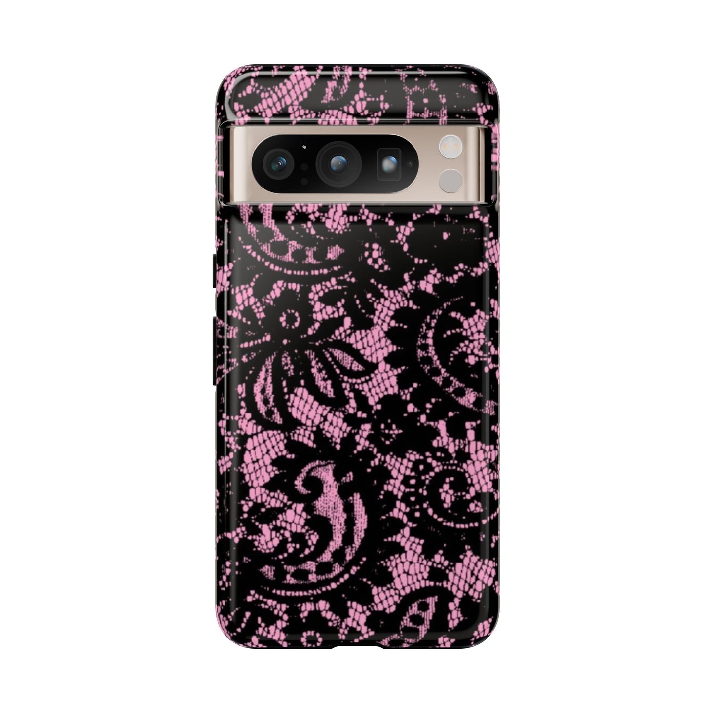 Phone Case — Pink Lace Floral Tough Protective Case