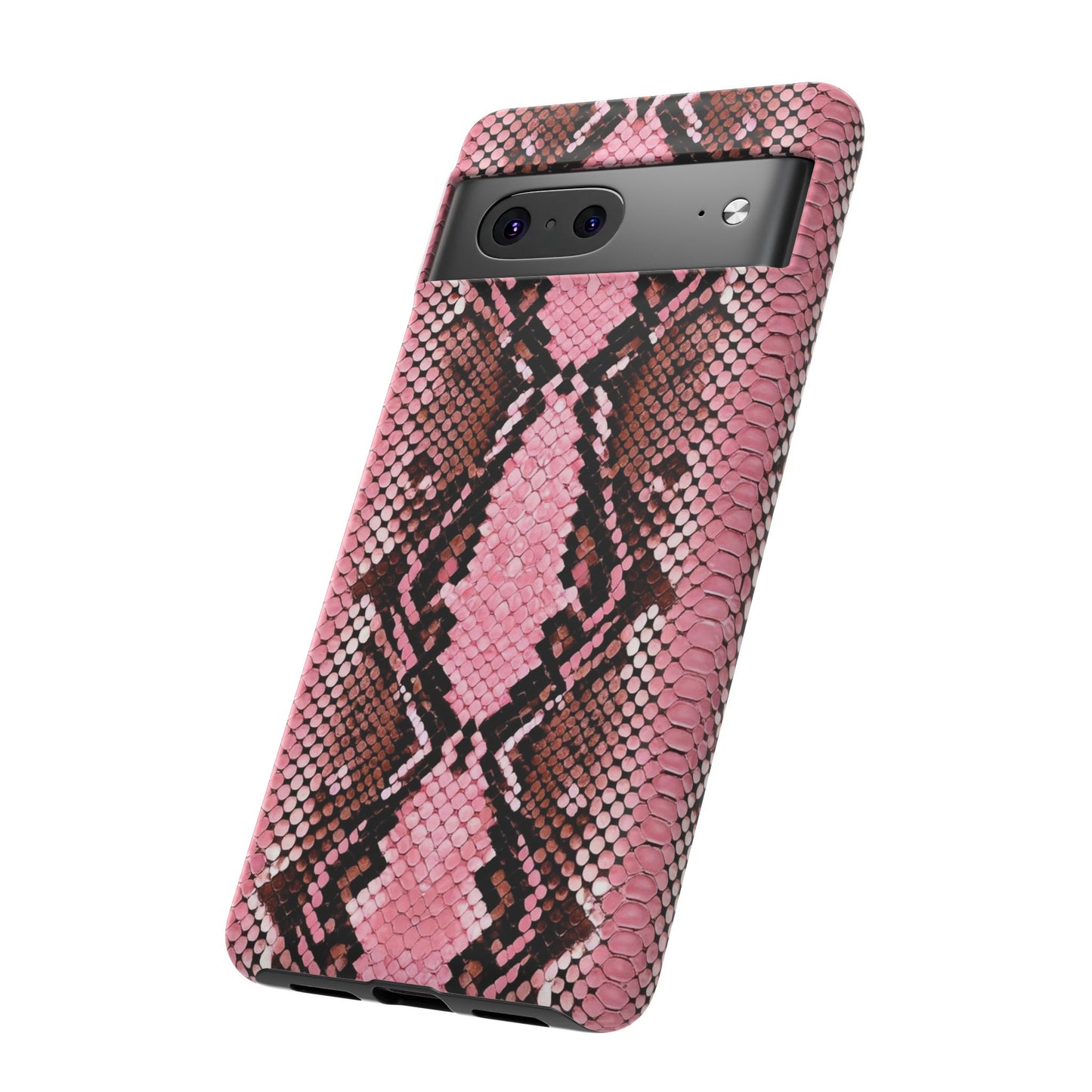 Pink Snake Skin Tough Phone Case — Protective Stylish iPhone Cover