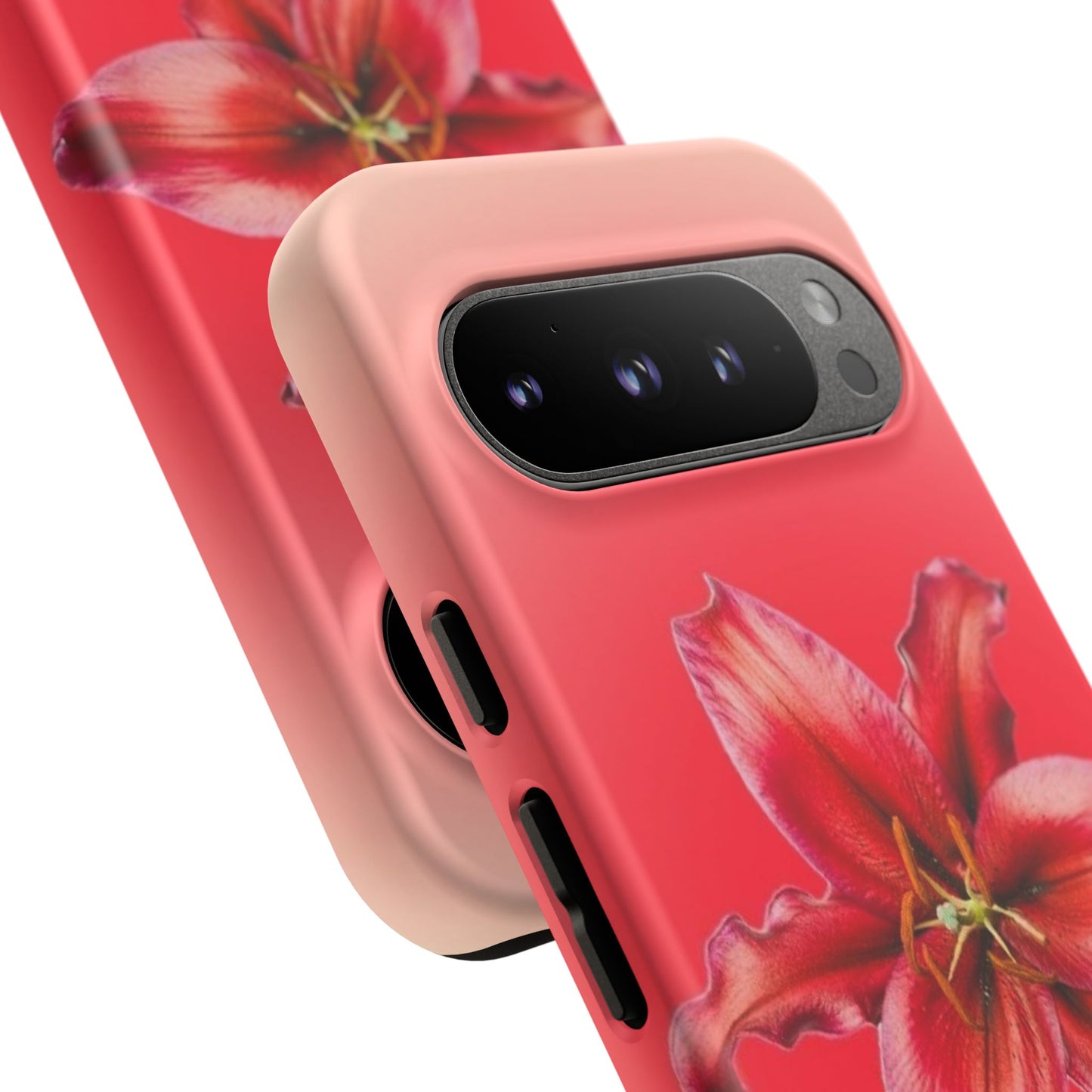 Phone Case - Vibrant Red Lily Glossy & Matte Tough Case