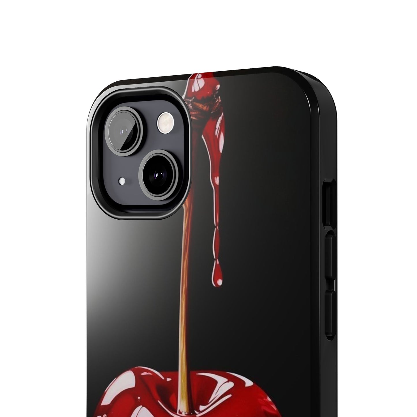 Dripping Cherry Tough Phone Case - Stylish Protection for Your Device