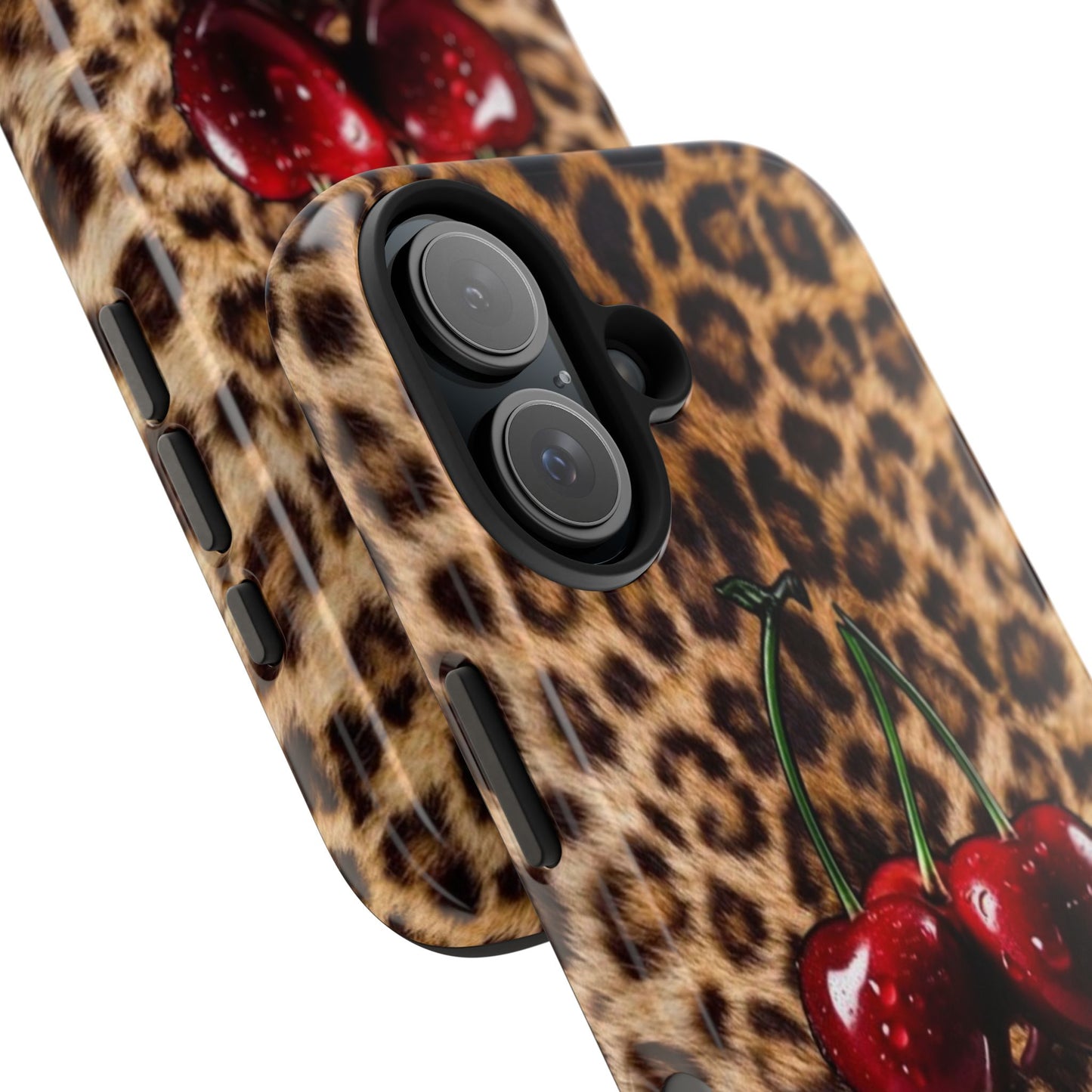 Wild Cherry Leopard Tough Phone Case - Stylish and Durable Protection