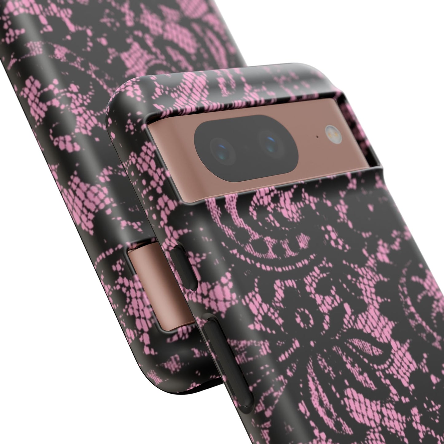 Phone Case — Pink Lace Floral Tough Protective Case