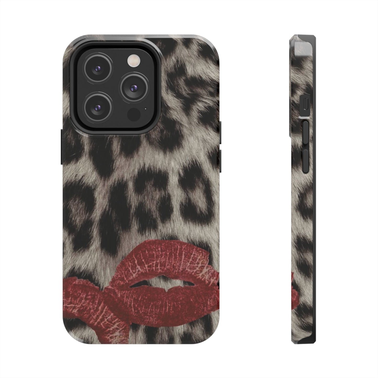 Wild Kiss Leopard Print Phone Case - Tough, Stylish Protection for Trendsetters