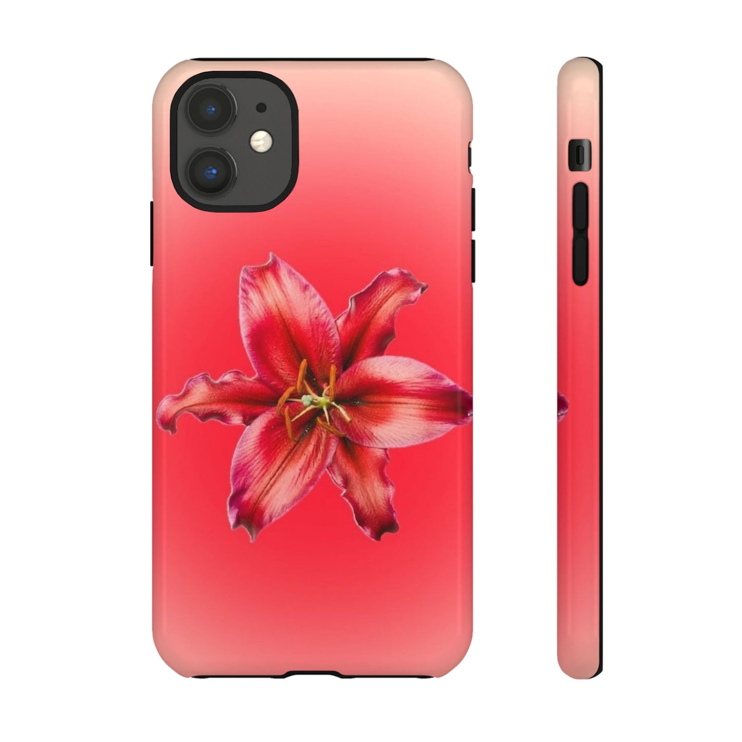 Phone Case - Vibrant Red Lily Glossy & Matte Tough Case