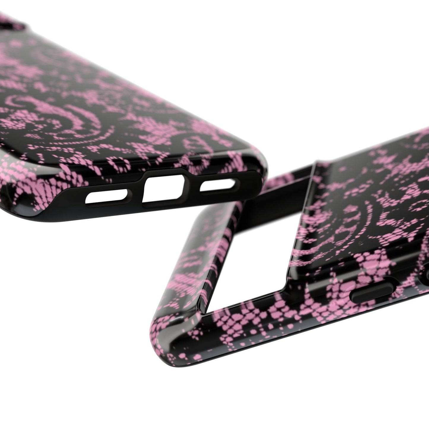 Phone Case — Pink Lace Floral Tough Protective Case