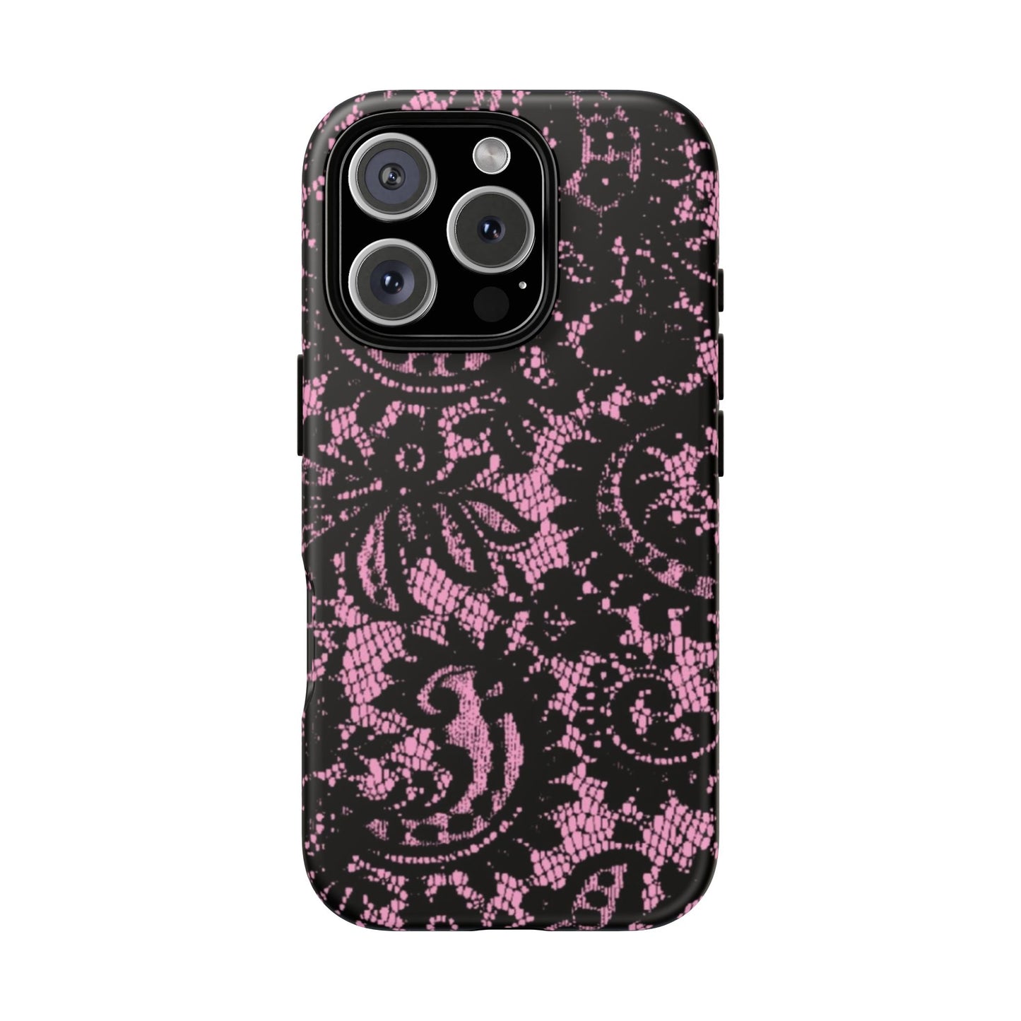 Phone Case — Pink Lace Floral Tough Protective Case