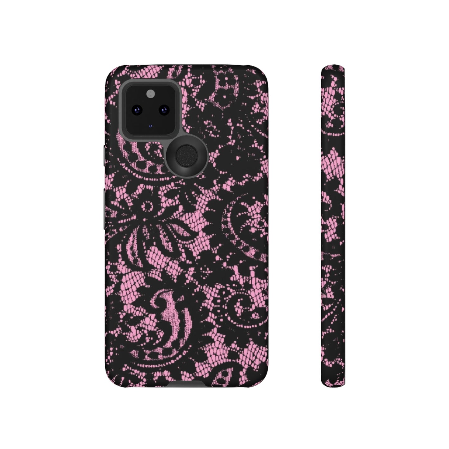 Phone Case — Pink Lace Floral Tough Protective Case