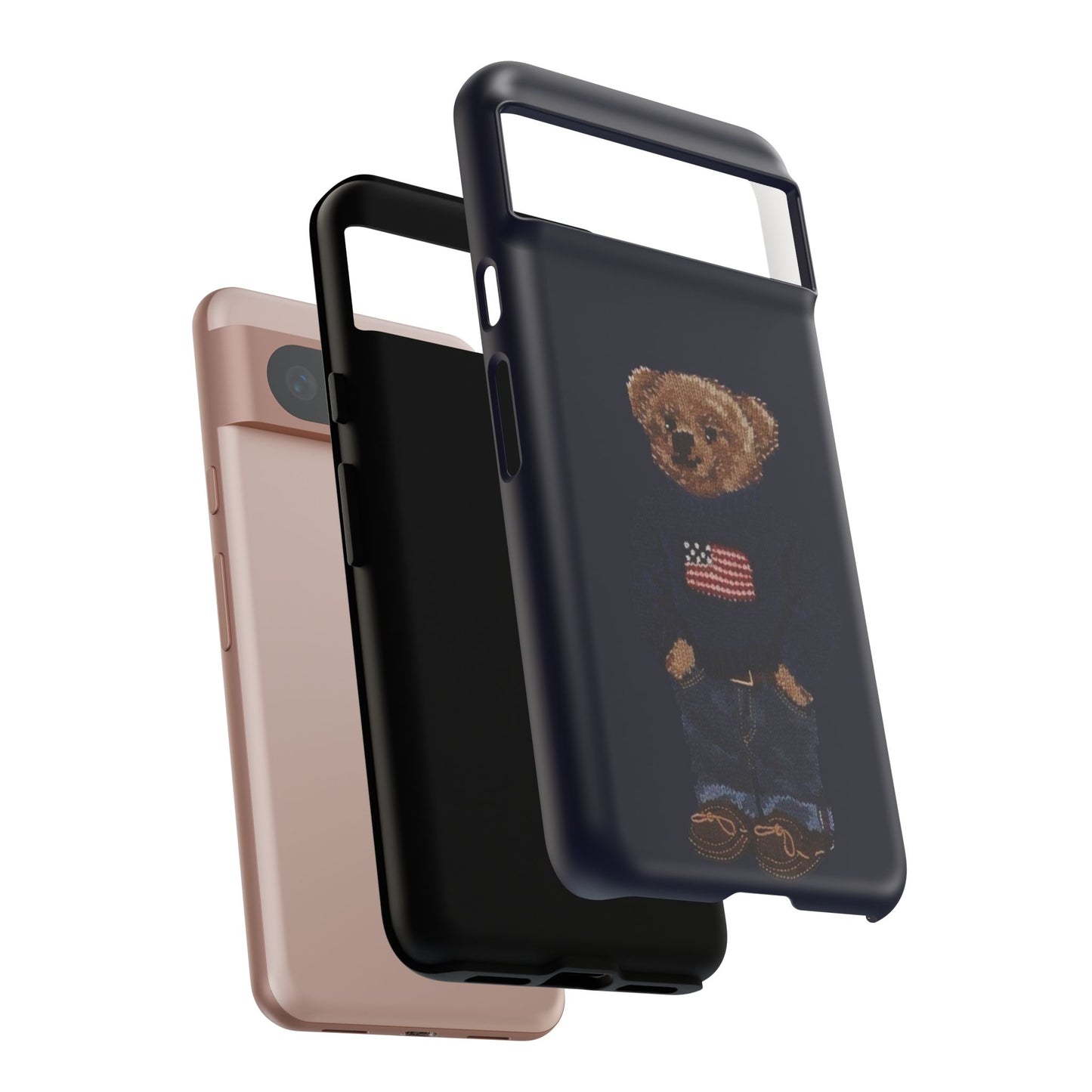 Patriotic Polo Bear Phone Case — Navy Protective Tough Case
