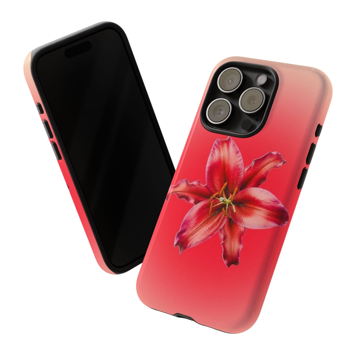 Phone Case - Vibrant Red Lily Glossy & Matte Tough Case