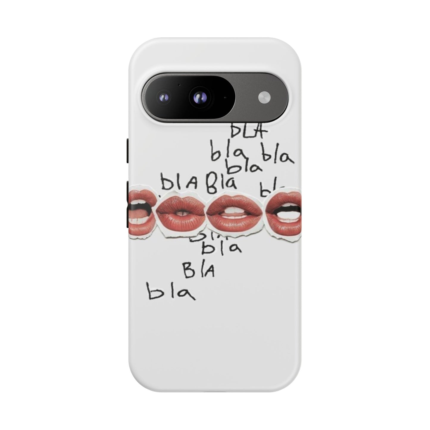 Playful Phone Case with Lips Design - Tough Cases