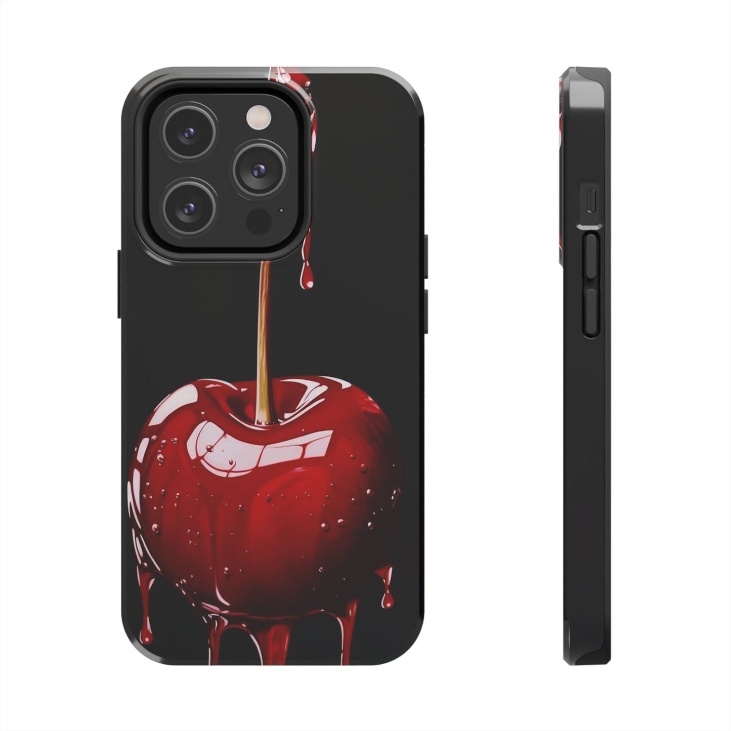 Dripping Cherry Tough Phone Case - Stylish Protection for Your Device