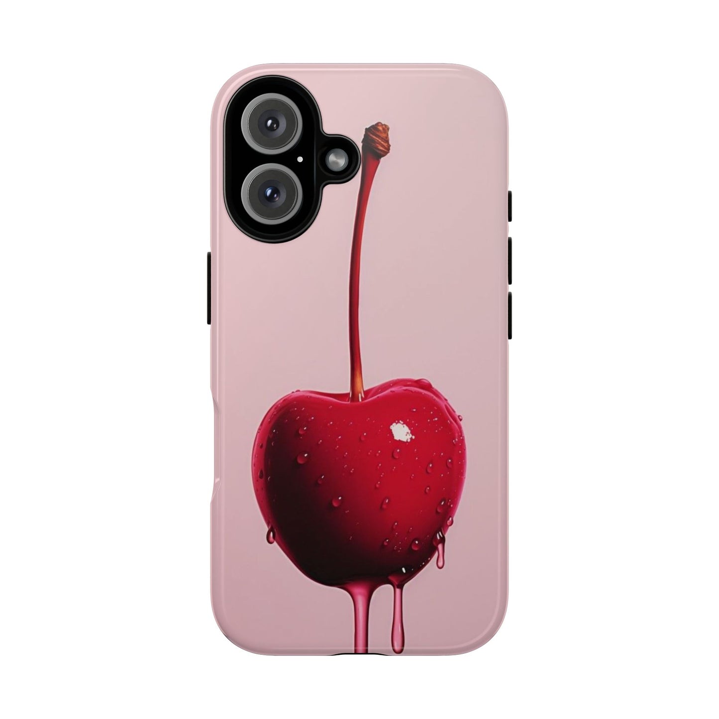 Cherry Drip Phone Case, Tough Phone Cover, Cute Cherry Accessory, Trendy Mobile Case, Kawaii Phone Case, Gift for Her
