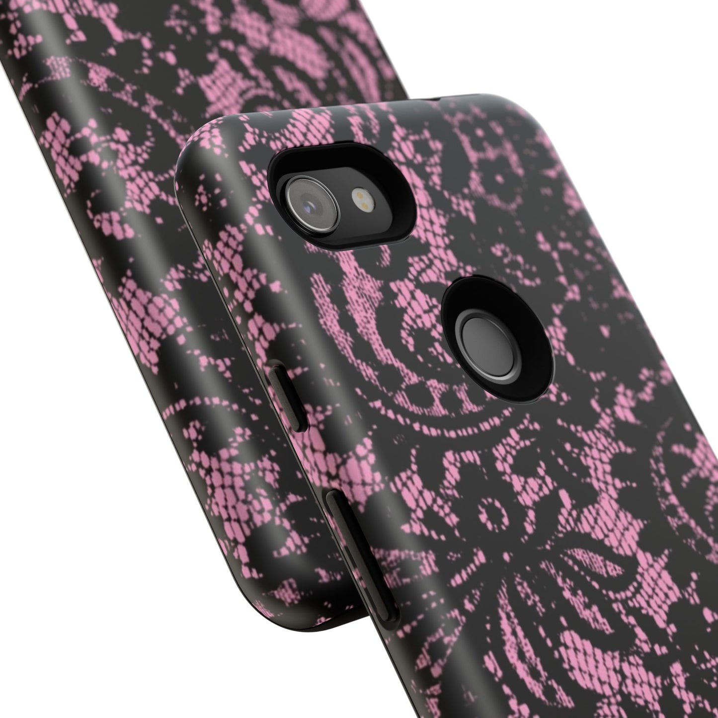 Phone Case — Pink Lace Floral Tough Protective Case