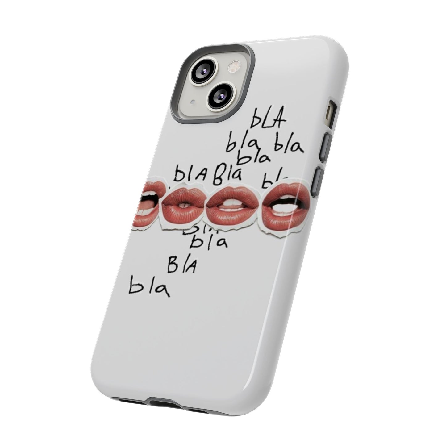 Playful Phone Case with Lips Design - Tough Cases