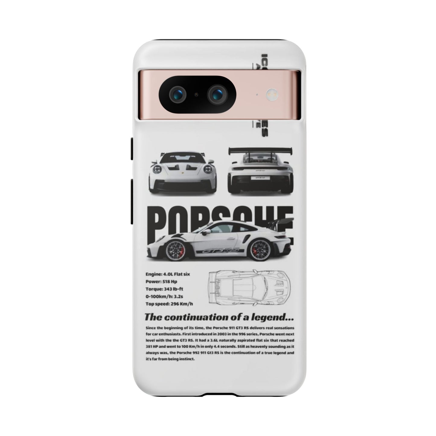 Porsche Phone Case, Tough Car Lover's Gift, Racing Enthusiast Accessory, Durable Auto Merchandise, Birthday Gift for Him