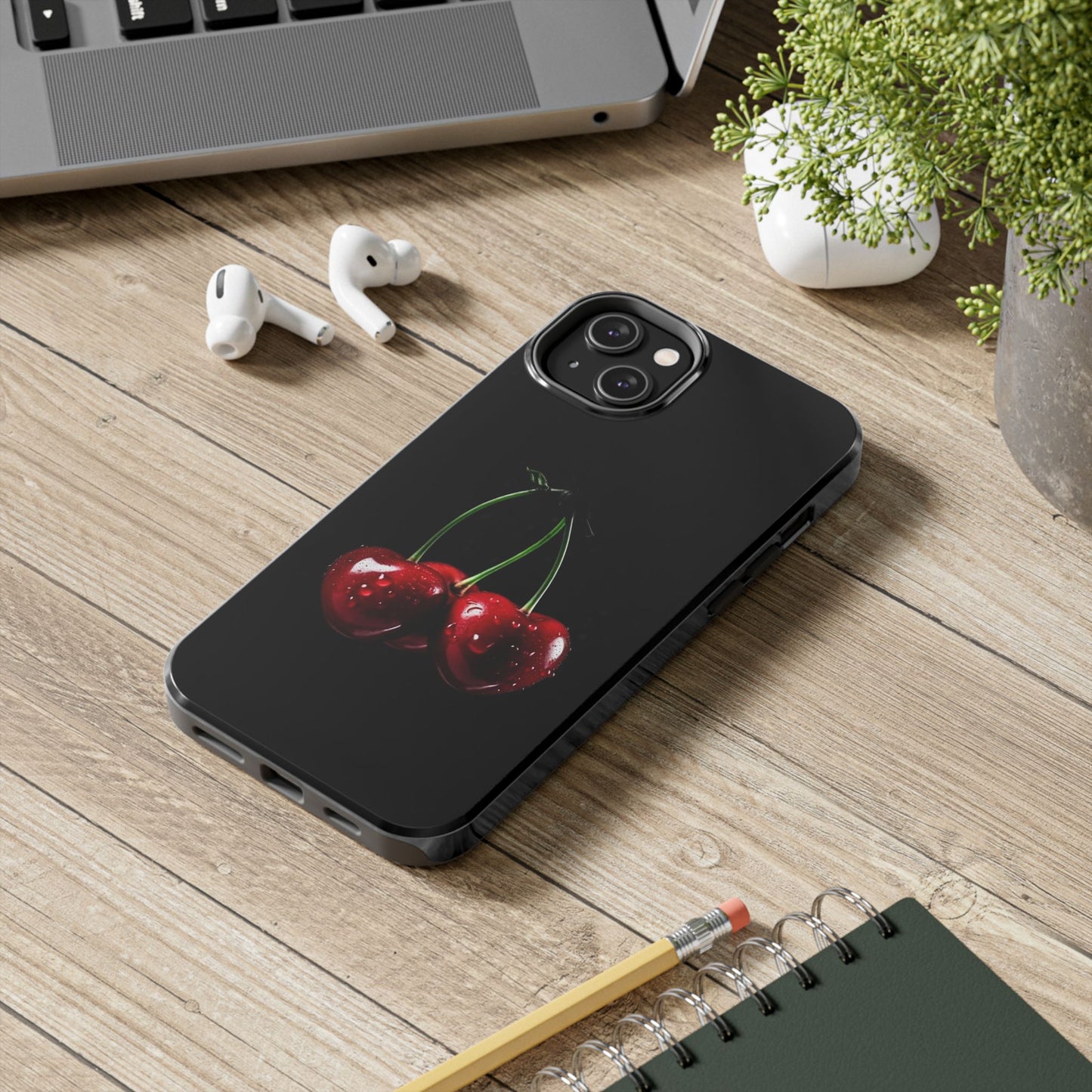 Cherry Splash Tough Phone Case - Durable, Stylish Protection