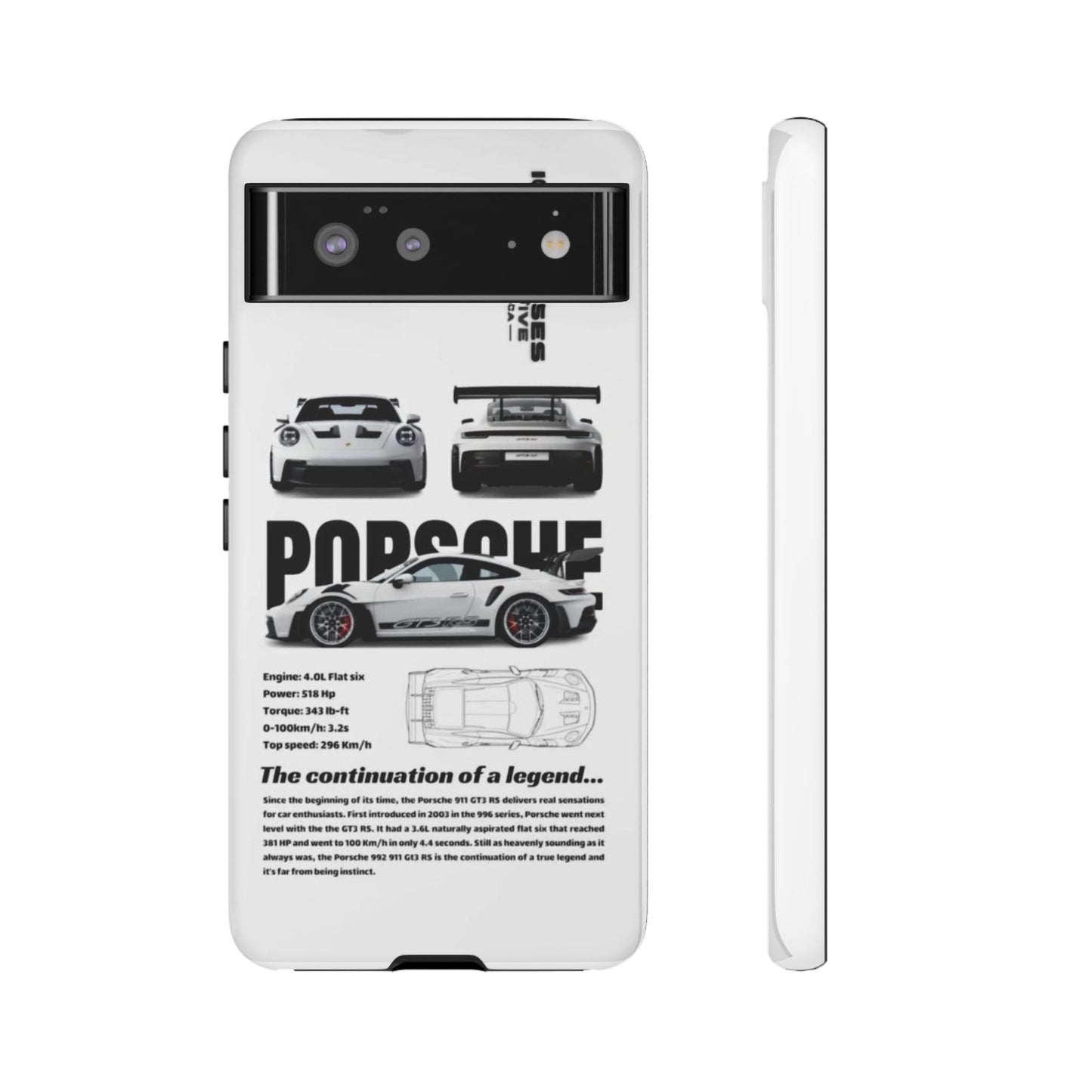 Porsche Phone Case, Tough Car Lover's Gift, Racing Enthusiast Accessory, Durable Auto Merchandise, Birthday Gift for Him
