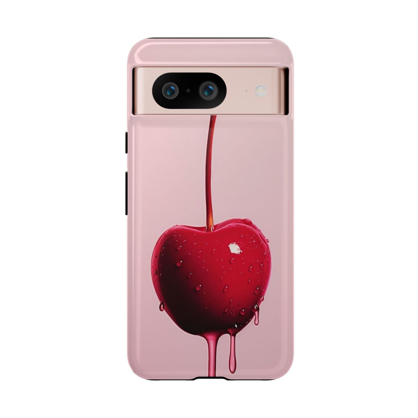 Cherry Drip Phone Case, Tough Phone Cover, Cute Cherry Accessory, Trendy Mobile Case, Kawaii Phone Case, Gift for Her