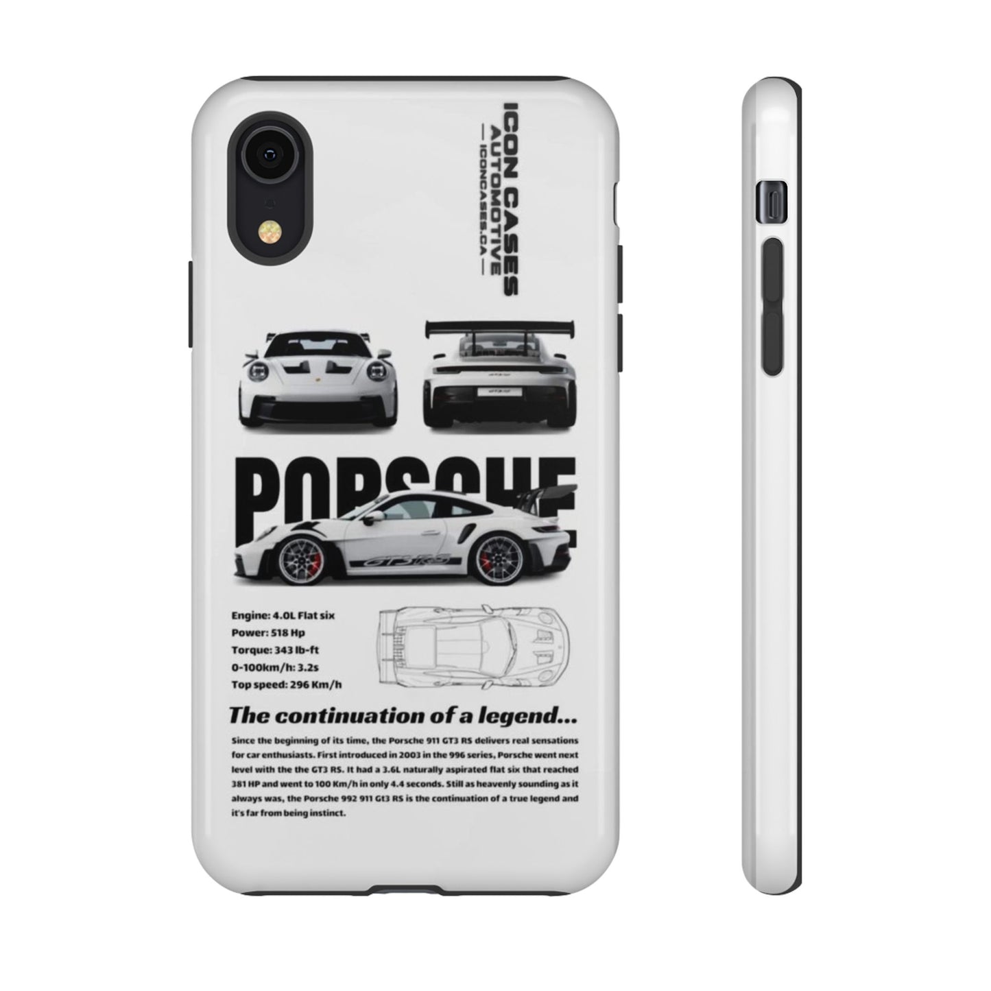 Porsche Phone Case, Tough Car Lover's Gift, Racing Enthusiast Accessory, Durable Auto Merchandise, Birthday Gift for Him