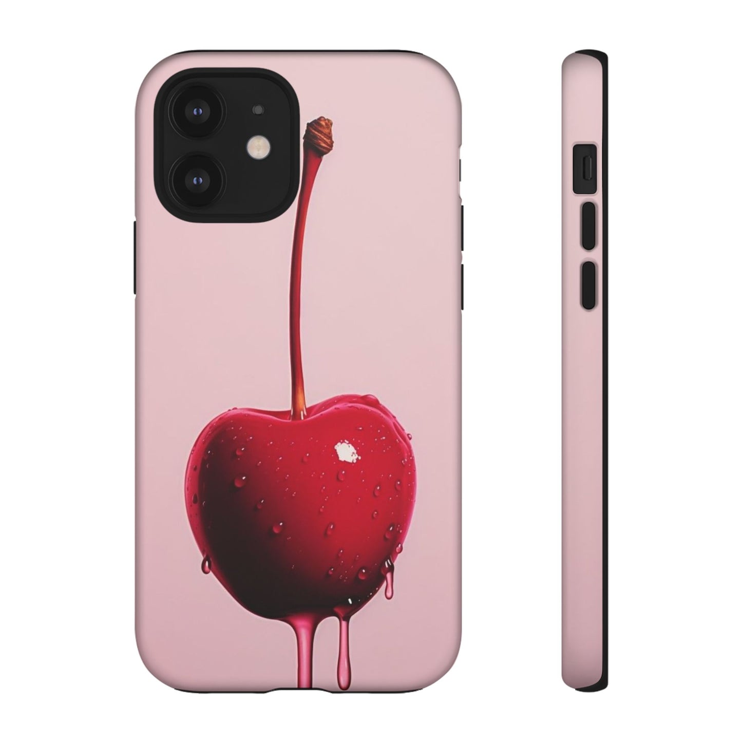 Cherry Drip Phone Case, Tough Phone Cover, Cute Cherry Accessory, Trendy Mobile Case, Kawaii Phone Case, Gift for Her