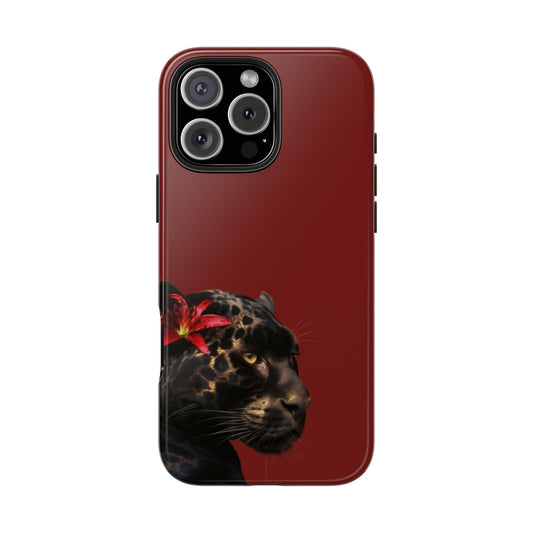 Wild Elegance Tough Phone Case with Panther Design