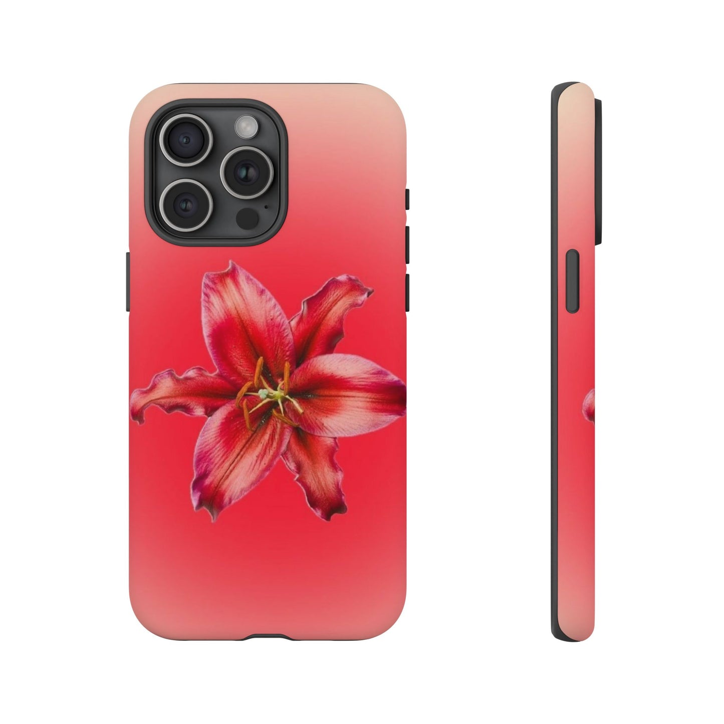 Phone Case - Vibrant Red Lily Glossy & Matte Tough Case