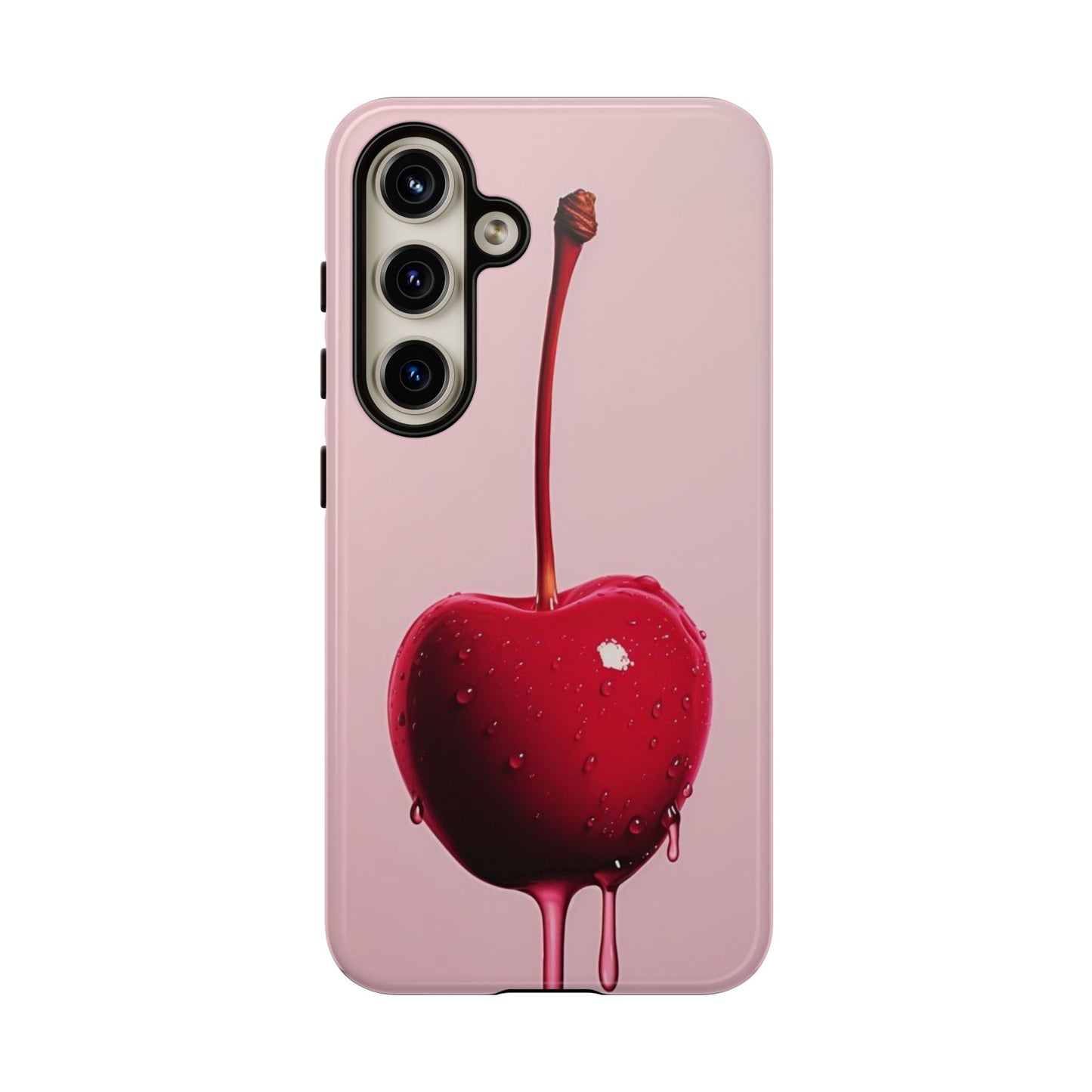 Cherry Drip Phone Case, Tough Phone Cover, Cute Cherry Accessory, Trendy Mobile Case, Kawaii Phone Case, Gift for Her