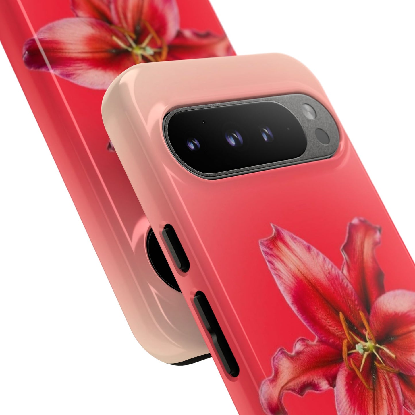 Phone Case - Vibrant Red Lily Glossy & Matte Tough Case