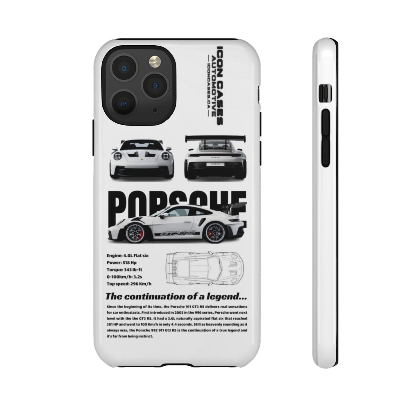 Porsche Phone Case, Tough Car Lover's Gift, Racing Enthusiast Accessory, Durable Auto Merchandise, Birthday Gift for Him