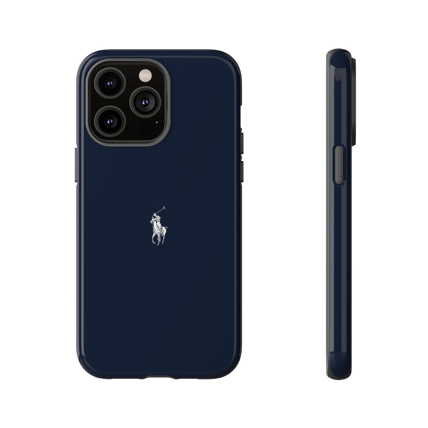 Navy Polo Logo Tough Phone Case — Slim Protective iPhone Cover