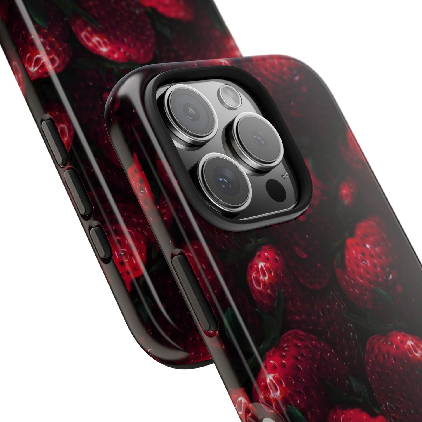 Berry Burst Tough Phone Case - Durable Protection with Strawberry Design