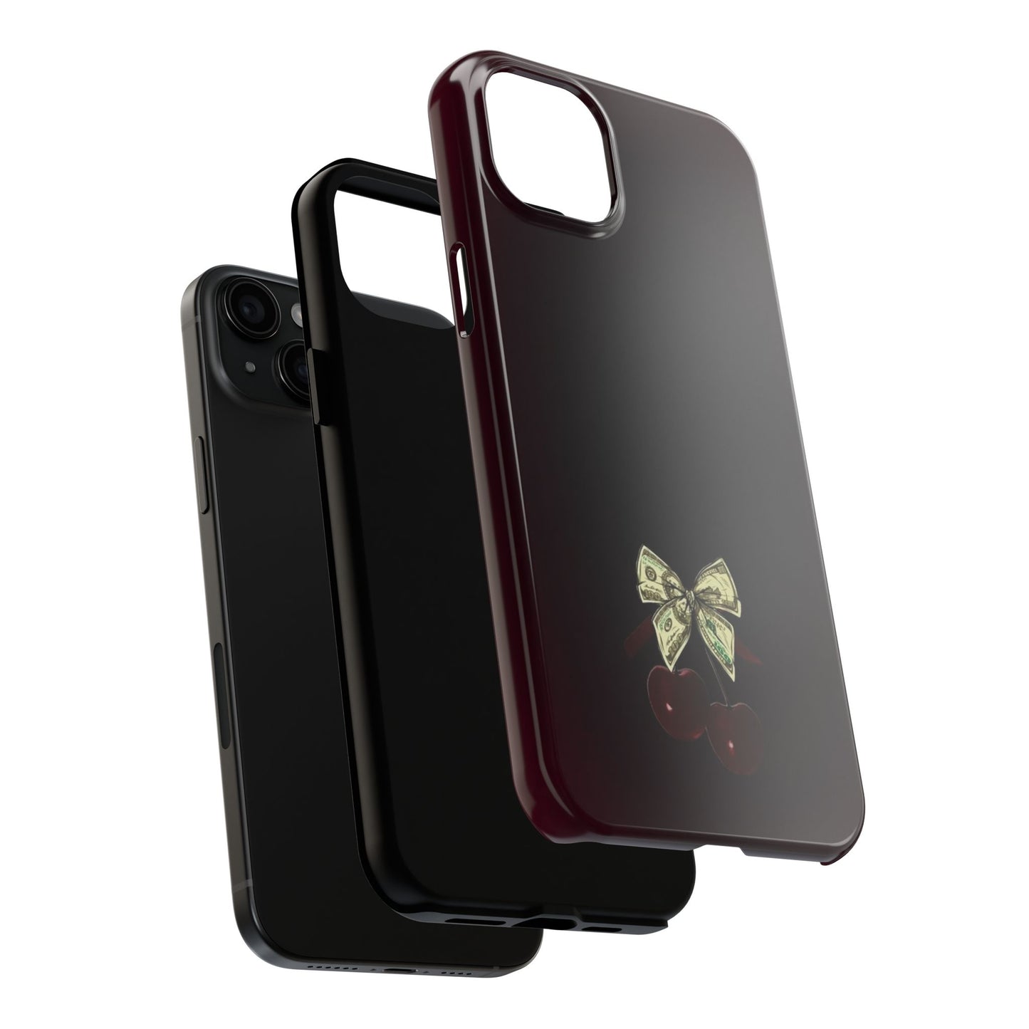 Cherry Bow Tough Phone Case - Stylish & Durable Protection