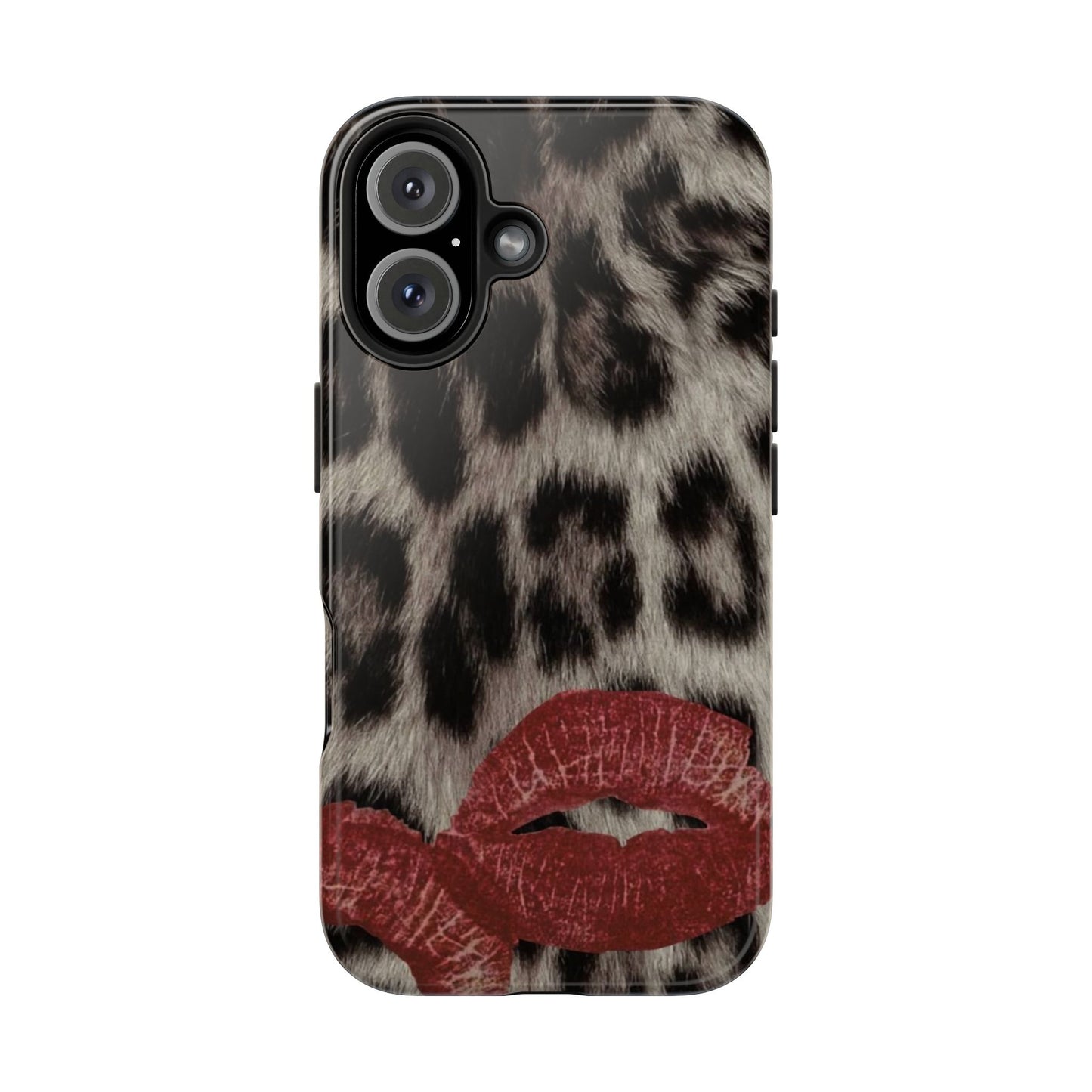 Wild Kiss Leopard Print Phone Case - Tough, Stylish Protection for Trendsetters