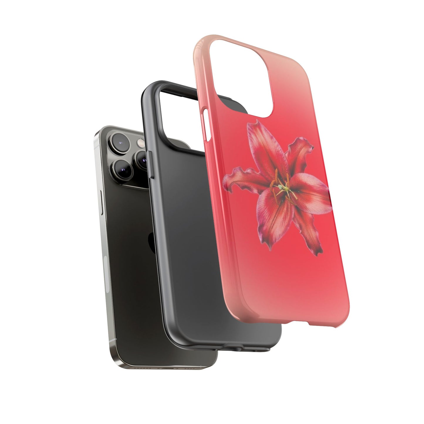 Phone Case - Vibrant Red Lily Glossy & Matte Tough Case
