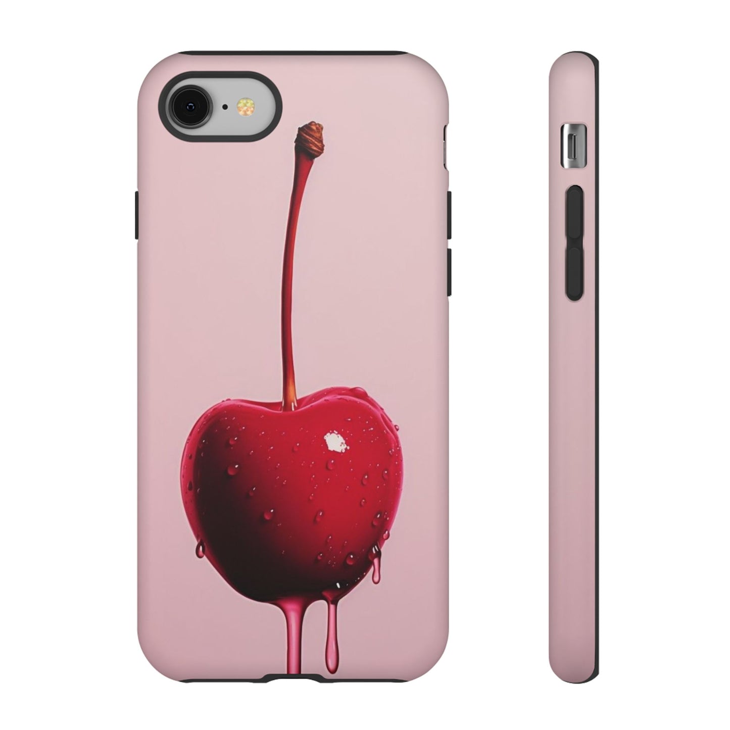 Cherry Drip Phone Case, Tough Phone Cover, Cute Cherry Accessory, Trendy Mobile Case, Kawaii Phone Case, Gift for Her
