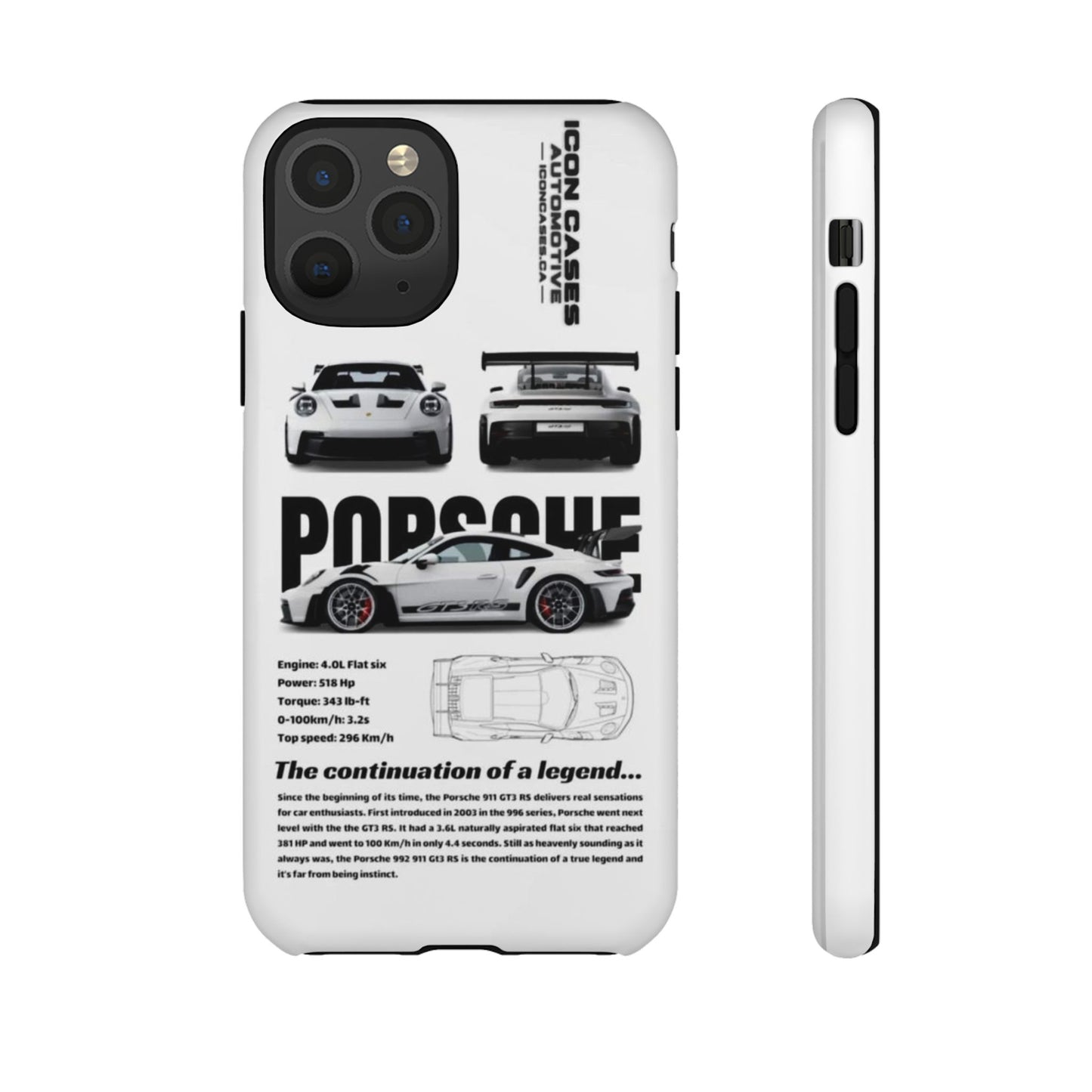 Porsche Phone Case, Tough Car Lover's Gift, Racing Enthusiast Accessory, Durable Auto Merchandise, Birthday Gift for Him