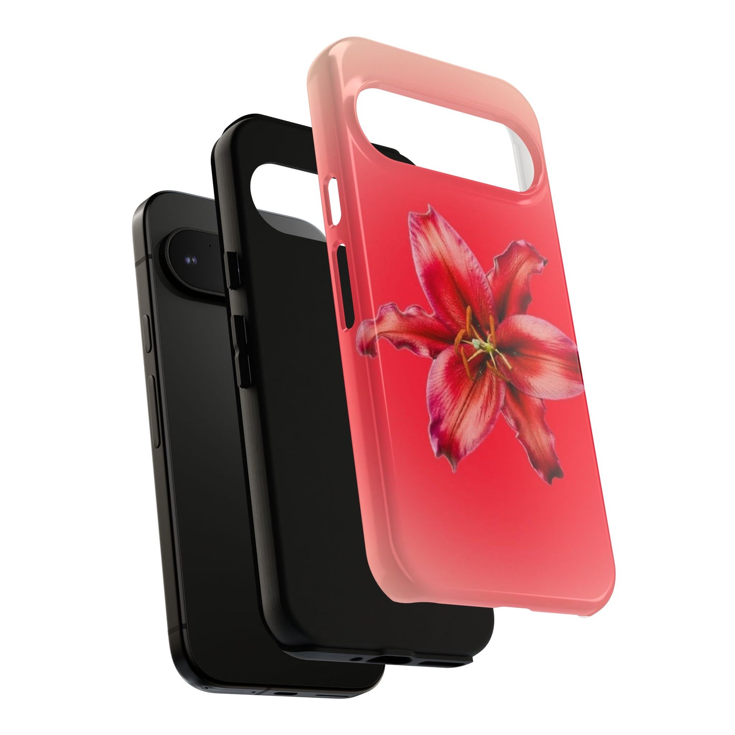 Phone Case - Vibrant Red Lily Glossy & Matte Tough Case