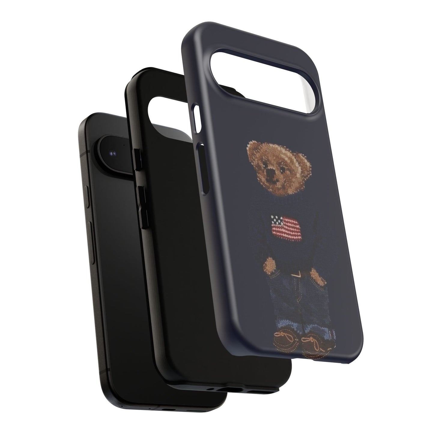 Patriotic Polo Bear Phone Case — Navy Protective Tough Case