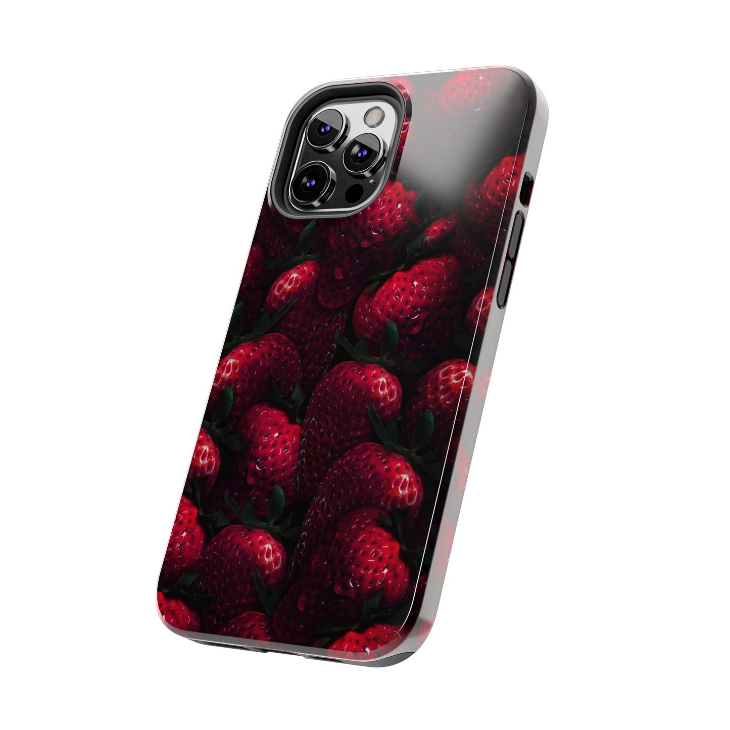 Berry Burst Tough Phone Case - Durable Protection with Strawberry Design