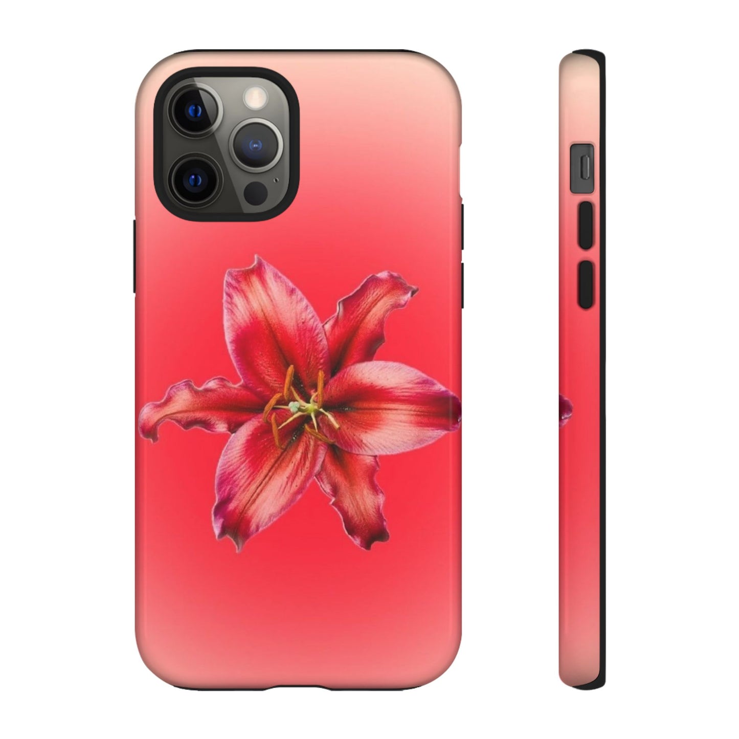 Phone Case - Vibrant Red Lily Glossy & Matte Tough Case
