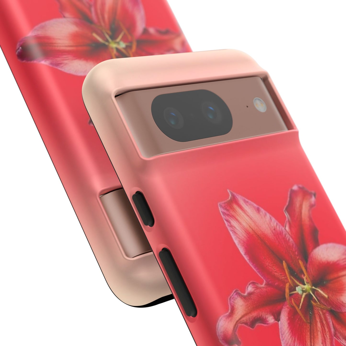 Phone Case - Vibrant Red Lily Glossy & Matte Tough Case