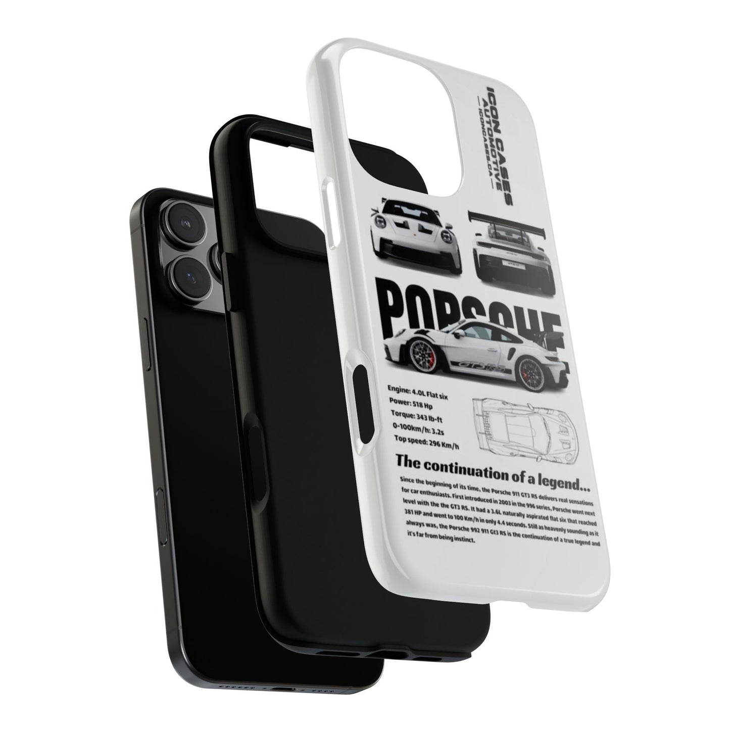 Porsche Phone Case, Tough Car Lover's Gift, Racing Enthusiast Accessory, Durable Auto Merchandise, Birthday Gift for Him