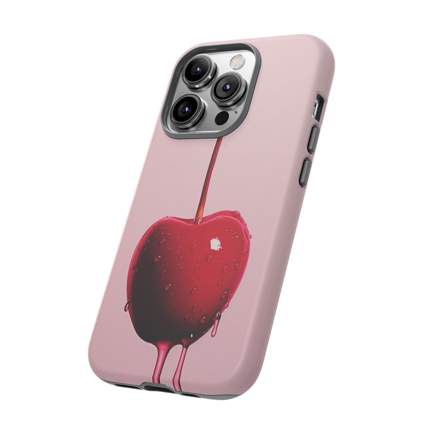 Cherry Drip Phone Case, Tough Phone Cover, Cute Cherry Accessory, Trendy Mobile Case, Kawaii Phone Case, Gift for Her
