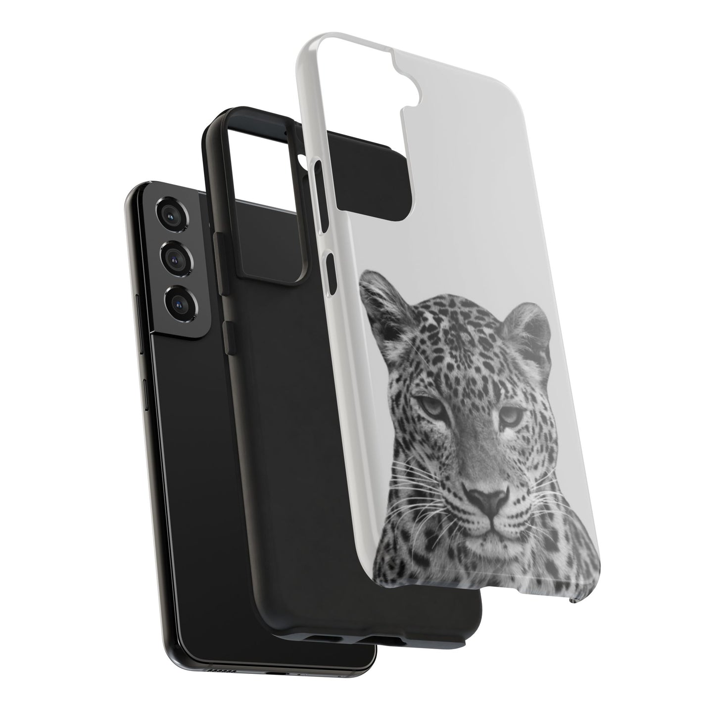 Stylish Tough Phone Case with Majestic Leopard Design
