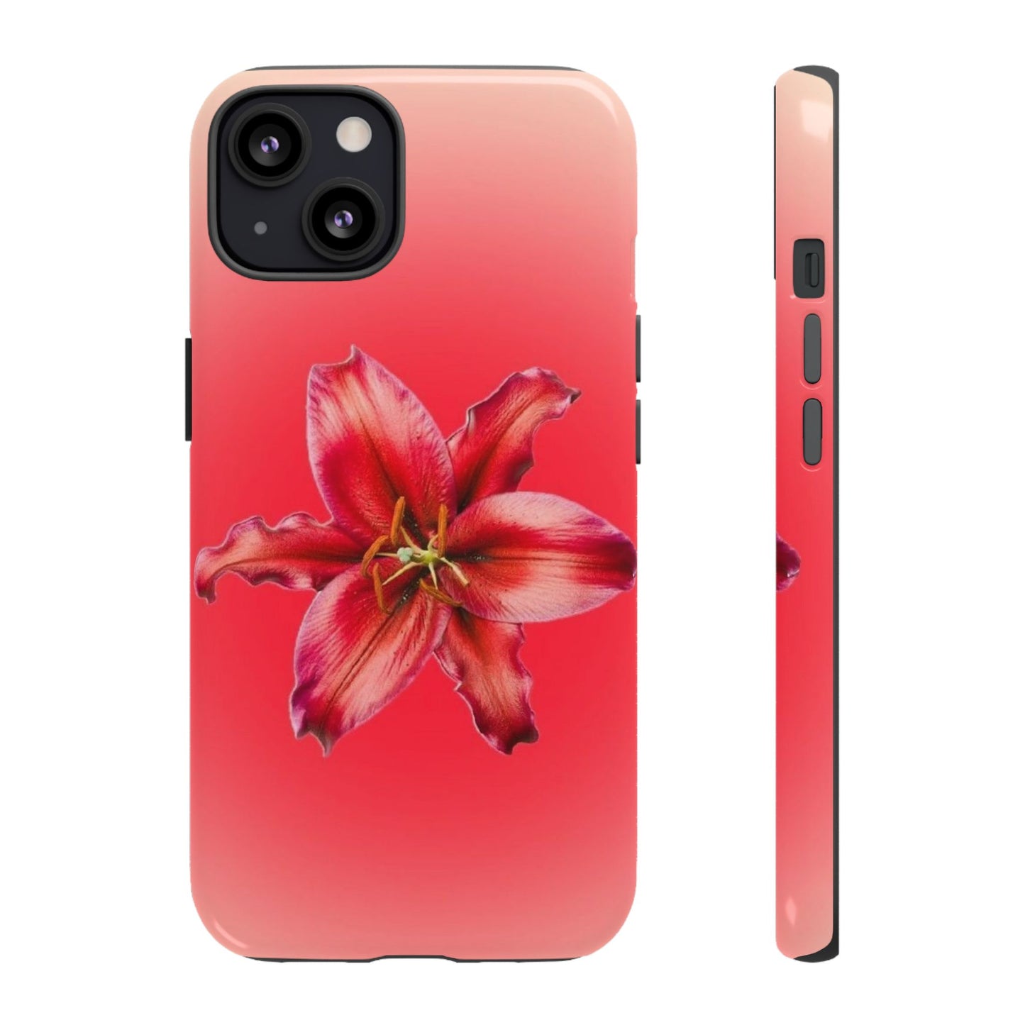 Phone Case - Vibrant Red Lily Glossy & Matte Tough Case