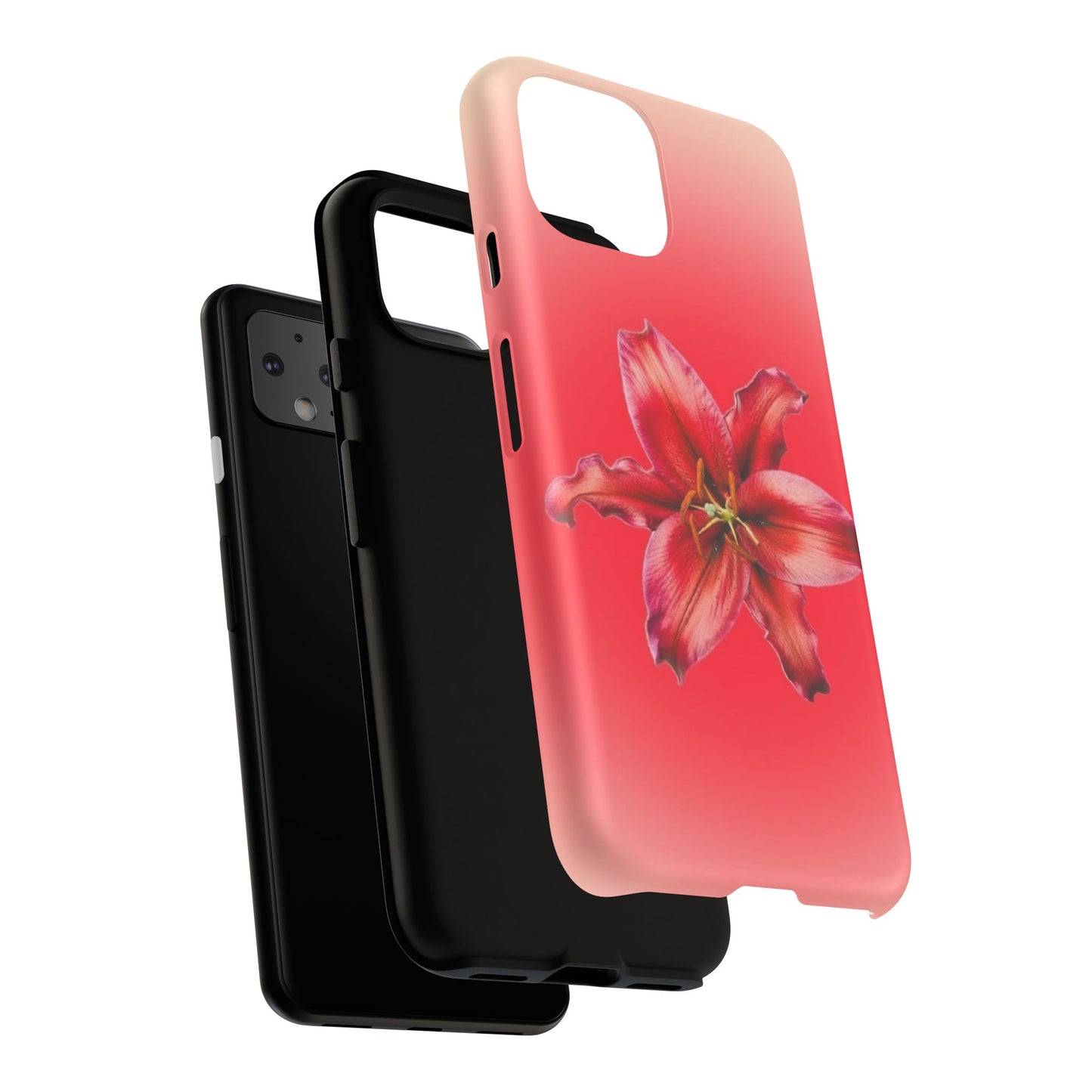 Phone Case - Vibrant Red Lily Glossy & Matte Tough Case